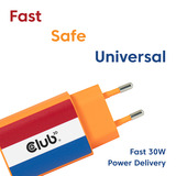 Club 3D Leeuwen USB-C®-oplader 30 watt Oranje