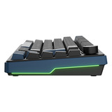 Ducky OK-M-75, toetsenbord Zwart, US lay-out, KTT Linear, 75%, RGB, Hot-swap, PBT, 2.4 GHz / Bluetooth / USB-C