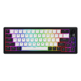 Hator Skyfall MAG Ultima 8K Wireless RGB mechanisch gaming toetsenbord Zwart, US lay-out (QWERTY), HATOR Aurum Ice, 65%, RGB, Double-shot PBT, Hot-swap, 2.4GHz | Bluetooth | USB-C