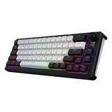 Hator Skyfall MAG Ultima 8K Wireless RGB mechanisch gaming toetsenbord Zwart, US lay-out (QWERTY), HATOR Aurum Ice, 65%, RGB, Double-shot PBT, Hot-swap, 2.4GHz | Bluetooth | USB-C
