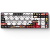 Iqunix F97 Graffiti Diary Wireless Mechanical Keyboard Zwart, US lay-out (QWERTY), Cherry MX Silent Red, 96%, RGB leds, Hot-swappable, PBT, 2.4GHz | Bluetooth 5.1 | USB-C