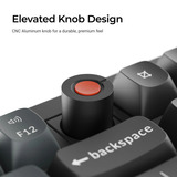 Keychron V6W-D1 8K QMK Wired Custom Mechanical Keyboard Zwart, US lay-out (QWERTY), Keychron Super Red, 100%, RGB leds, Double-shot PBT, hot swap, 8K, Knop