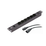 APC Easy rack PDU Basic stekkerdoos Zwart, 10A , 1U, 6x SCHUKO, EPDU1010B-SCH