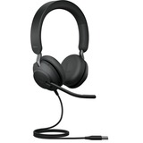 Jabra JBR Evolve2 40 SE Stereo USB-A UC on-ear headset Zwart