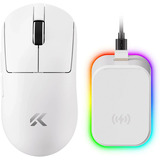 MCHOSE A7 V2 Ultra+ gaming muis Wit, 42.000 DPI, 8K, 2.4 GHz / Bluetooth / USB-C