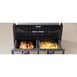 Princess Double Basket Aerofryer heteluchtfriteuse Zwart, 2x 4 liter