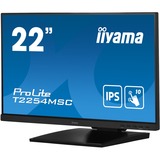 iiyama ProLite T2254MSC-B1AG 22" touchscreen monitor Zwart, Touch, HDMI, DisplayPort, USB, Audio