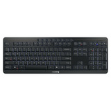 CHERRY STREAM KEYBOARD ULTIMATE Zwart, US lay-out (QWERTY), Cherry SX-Schaartechnologie, 100%, White leds, ABS, 2.4 GHz / Bluetooth / USB