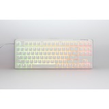 Ducky One 3 Classic Pure White TKL, toetsenbord Wit, US lay-out, Cherry MX Brown, RGB led, Double-shot PBT, Hot-swappable, QUACK Mechanics, 80%