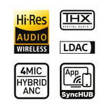 Hator Hypergang 3 Wireless over-ear gaming headset Wit, RGB, 2.4GHz / Bluetooth / USB