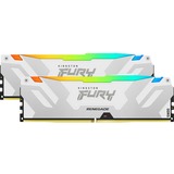 Kingston FURY 32 GB DDR5-6400 Kit werkgeheugen Wit, KF564C32RWAK2-32, Renegade RGB, XMP