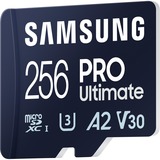 Samsung PRO Ultimate 256 GB microSDXC geheugenkaart Blauw, UHS-I U3, Class 3, V30, Incl. SD-Adapter