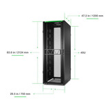 APC NetShelter SX Gen 2 AR3355B2, 45U server rack Zwart/groen, 75(b) x 212,4(h) x 120(d) cm, met zijkanten
