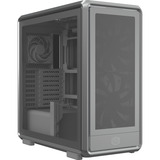 Cooler Master MasterFrame 600 Mesh midi tower behuizing Zilver | 2x USB-A | 1x USB-C | RGB | Tempered Glass