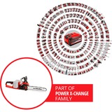 EINHELL Accu Kettingzaag GE-LC 36/35 Li-Solo Rood/zwart, Accu en oplader niet inbegrepen