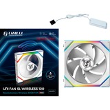 Lian Li UNI FAN SL120 Wireless Reverse Blade RGB case fan Wit, 120 x 124.5 x 28 mm, PWM