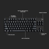Logitech G413 TKL SE mechanisch gaming toetsenbord Zwart, US-International lay-out (QWERTY), GL Tactile, 80% (TKL)	