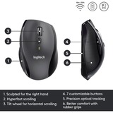 Logitech Wireless Mouse M705 Zilver/zwart, 1000 dpi, Retail