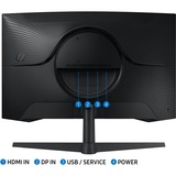 Samsung Odyssey G5 G55C 27" curved gaming monitor Zwart, HDMI, DisplayPort, 165 Hz
