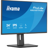 iiyama ProLite XB2497HSU-B1 23.8" monitor Zwart, 120 Hz, HDMI, DisplayPort, USB-C, Audio