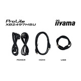 iiyama ProLite XB2497HSU-B1 23.8" monitor Zwart, 120 Hz, HDMI, DisplayPort, USB-C, Audio