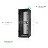APC NetShelter SX AR3140B2, 42U server rack Zwart/groen, 1991H x 750B x 1070D mm, met zijpanelen