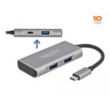 DeLOCK External USB 3.2 Gen 2 USB Type-C Hub usb-hub Grijs