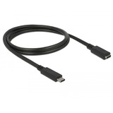 DeLOCK SuperSpeed USB-C 3.1 Gen1 Male>Female verlengkabel Zwart, 1 meter