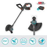 GARDENA Grastrimmer EasyTrim 25 18V Grijs/turquoise, 18V P4A Accu en oplader inbegrepen