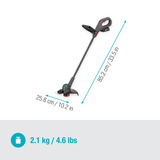 GARDENA Grastrimmer EasyTrim 25 18V Grijs/turquoise, 18V P4A Accu en oplader inbegrepen