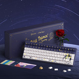 Iqunix F97 Starry Tryst, gaming toetsenbord Donkerblauw/wit, US lay-out, IQUNIX Silent Rose, RGB leds, 96%, Hot-swappable, PBT, 2.4GHz | Bluetooth 5.1 | USB-C