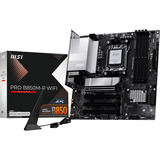 MSI PRO B850M-P WIFI socket AM5 moederbord Zwart/zilver, RAID, 5Gb-LAN, Wi-Fi 7, BT, Sound, µATX