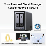 UGREEN NASync DXP2800 Grijs, 2,5GbE, HDMI, USB-C