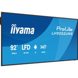 iiyama ProLite LH9252UWS-B1AG 92" Ultra Wide Public Display Zwart, HDMI, DisplayPort, USB-C, LAN, WiFi 6E, BT 5.2, Audio, Android 13 OS