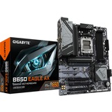 GIGABYTE B650 EAGLE AX socket AM5 moederbord Zwart/grijs, RAID, Gb-LAN, Wi-Fi 6E, BT, Sound, ATX