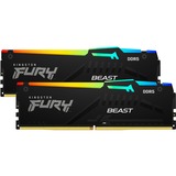 Kingston FURY Beast RGB 16 GB DDR5-6000 (2x 8 GB) werkgeheugen Zwart, KF560C36BBEAK2-16, EXPO