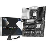 MSI PRO Z890-S WIFI6E socket 1851 moederbord Zwart/zilver, RAID, 2.5Gb-LAN, Wi-Fi 7, BT 5.4, Sound, ATX