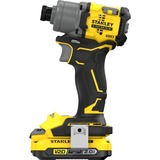 Stanley V20 18V borstelloze slagschroevendraaier slagmoersleutel Geel/zwart, Koffer, 2 accu's en oplader inbegrepen