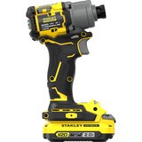 Stanley V20 18V borstelloze slagschroevendraaier slagmoersleutel Geel/zwart, Koffer, 2 accu's en oplader inbegrepen
