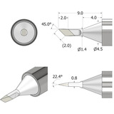 iFixit FixHub soldeerpunt, mesvormig, 1,4 mm soldeerbout Zilver