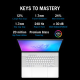 ASUS ROG Zephyrus G16 GU605CP-QR022W 16"  gaming laptop Wit | Core Ultra 9 285H | RTX 5070 | 32 GB | 1 TB SSD | OLED