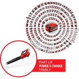 EINHELL GE-LB 36/210 Li E-Solo bladblazer Rood/zwart, Accu en oplader niet inbegrepen