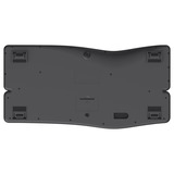 Trust Keyra Draadloos ergonomisch toetsenbord Zwart, US lay-out, Bluetooth / 2.4G USB