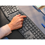 Trust Keyra Draadloos ergonomisch toetsenbord Zwart, US lay-out, Bluetooth / 2.4G USB