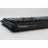 Ducky One 3 Pro RGB mechanisch gaming toetsenbord Zwart, US lay-out (QWERTY), Cherry MX2A Red, 100%, RGB led, Double-shot PBT, QUACK Mechanics, hot swap