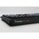 Ducky One 3 Pro, gaming toetsenbord Zwart, US lay-out, Cherry MX2A Red, RGB led, Double-shot PBT, QUACK Mechanics, hot swap