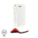 FRITZ! Box 6825 4G Edition International wlan lte router Wit/rood, Mesh Wi-Fi, 4G/3G