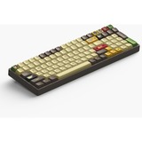 Iqunix F97 Happy Ape Wireless Mechanical Keyboard, gaming toetsenbord Bruin/geel, US lay-out, TTC Holy Panda, RGB leds, 96%, Hot-swappable, PBT, 2.4GHz | Bluetooth 5.1 | USB-C