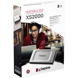 Kingston XS2000 Portable 2 TB externe SSD Zilver/zwart, SXS2000/2000G, USB-C 3.2 (20 Gbit/s)