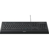 Logitech K280e toetsenbord Zwart, EU lay-out (QWERTY), Rubberdome